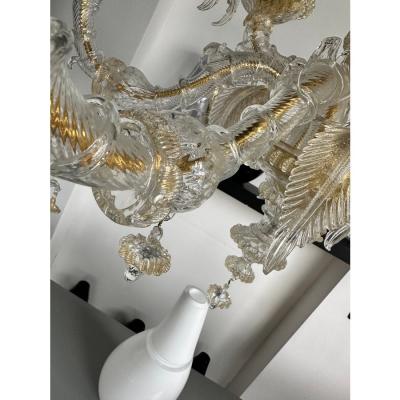 Venetian Gold Ca Rezzonico Murano Glass Chandelier
