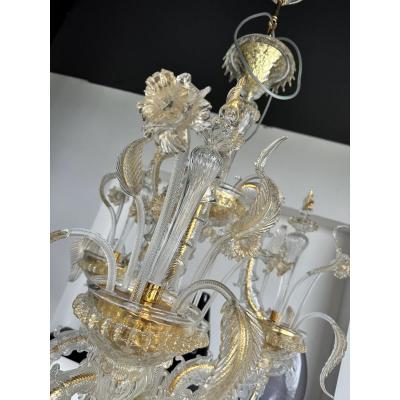 Venetian Gold Ca Rezzonico Murano Glass Chandelier