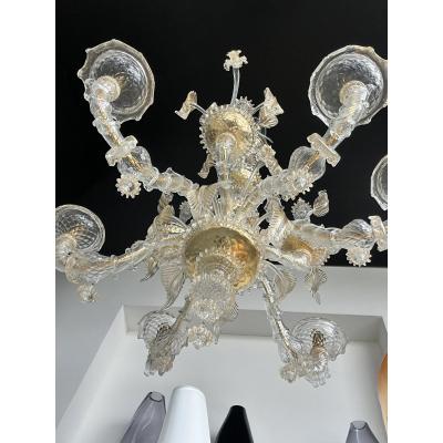 Venetian Gold Ca Rezzonico Murano Glass Chandelier