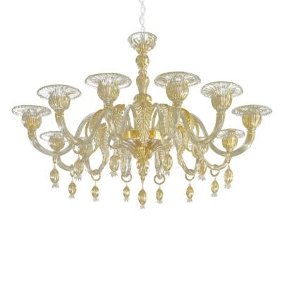 Venetian Gold Chandelier With Big Leaves