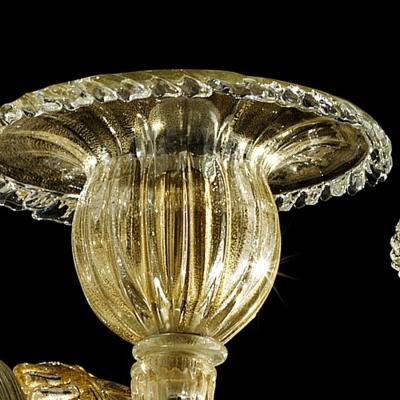 Venetian Gold Chandelier With Big Leaves