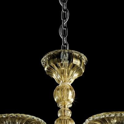 Venetian Gold Chandelier With Big Leaves