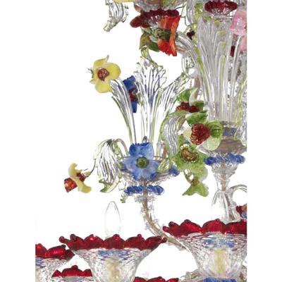 Venetian Imperial Floral C Rezzonico Murano Glass Chandelier
