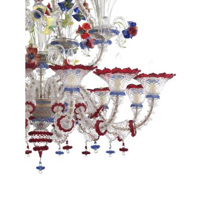 Venetian Imperial Floral C Rezzonico Murano Glass Chandelier