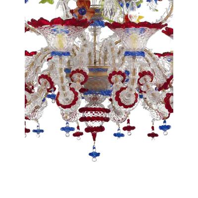 Venetian Imperial Floral C Rezzonico Murano Glass Chandelier