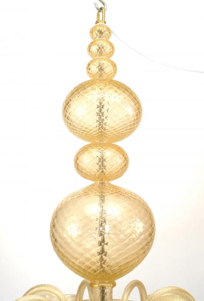 Venetian Murano Glass Gold Dusted Chandeliers