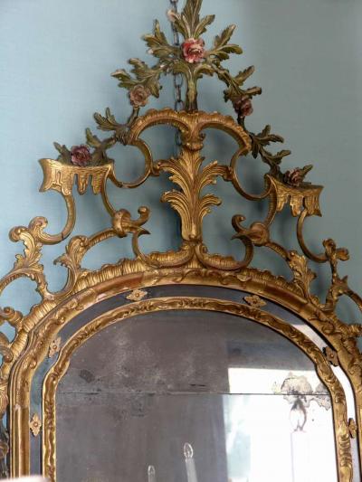 Venetian Painted and Giltwood Mirror