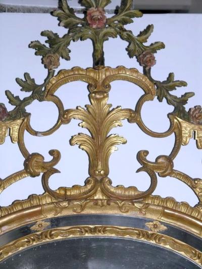 Venetian Painted and Giltwood Mirror