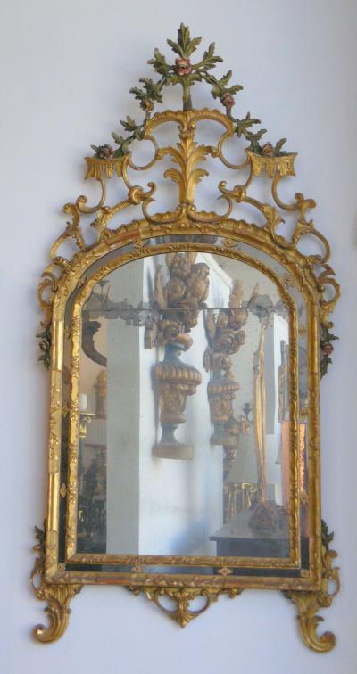 Venetian Painted and Giltwood Mirror