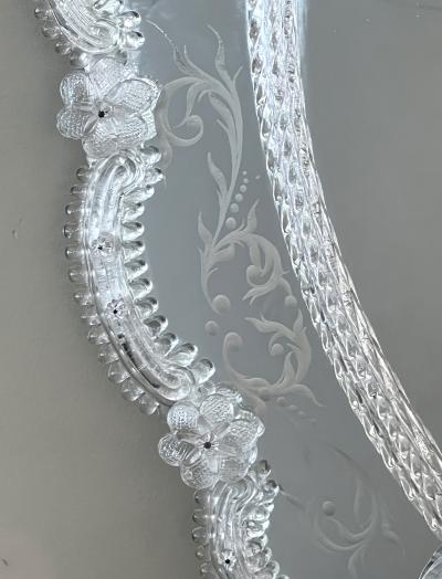 Venetian Reverse Etched Oval Mirror