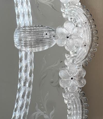 Venetian Reverse Etched Oval Mirror