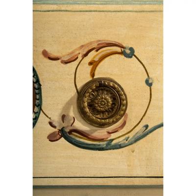 Venetian Style Italian Secretary Desk W Roman Scenic Decoration