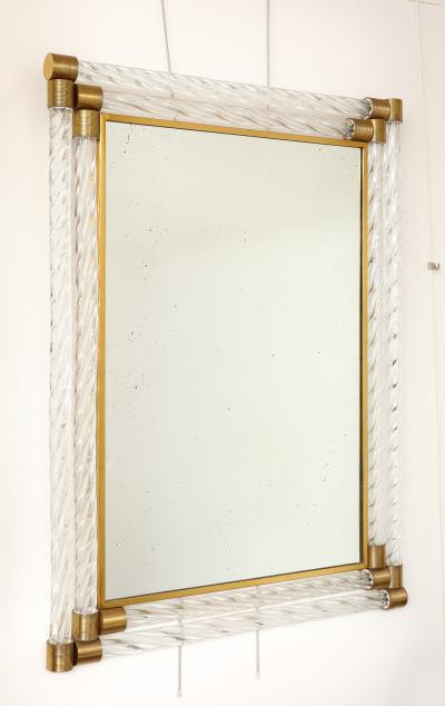 Venetian Style Mirror with Twisted Glass Rods