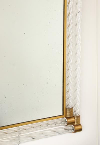 Venetian Style Mirror with Twisted Glass Rods