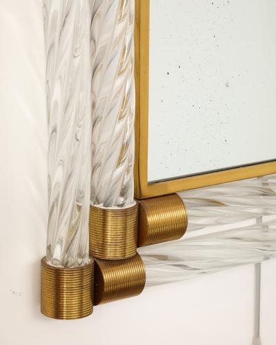 Venetian Style Mirror with Twisted Glass Rods