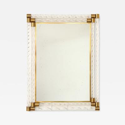 Venetian Style Mirror with Twisted Glass Rods