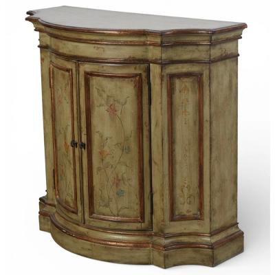 Venetian Style Painted Two Door Sideboard Cabinet