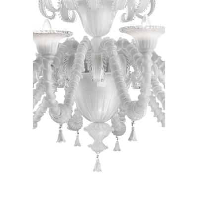 Venetian White C Rezzonico Murano Glass Chandelier