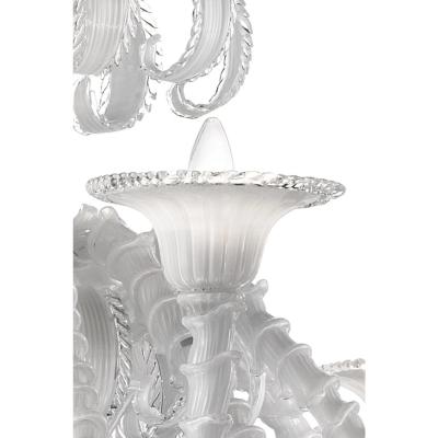 Venetian White C Rezzonico Murano Glass Chandelier