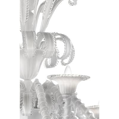 Venetian White C Rezzonico Murano Glass Chandelier