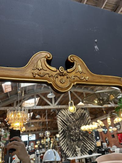 Venetian Wood Oversize Italian Mirror 1950s