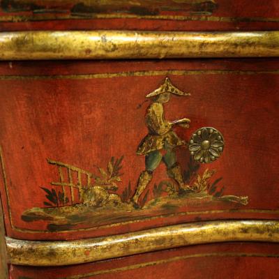 Venetian lacquered and gilded chinoiserie trumeau from 20th century
