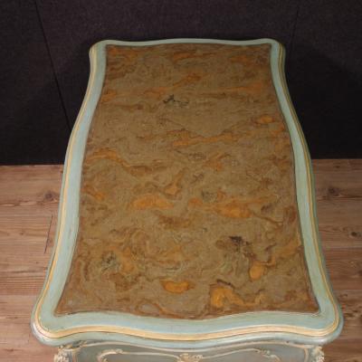 Venetian lacquered and painted writing desk from the 20th century