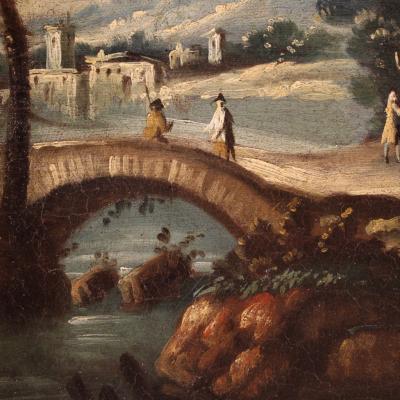 Venetian school painting of the 18th century architectural capriccio