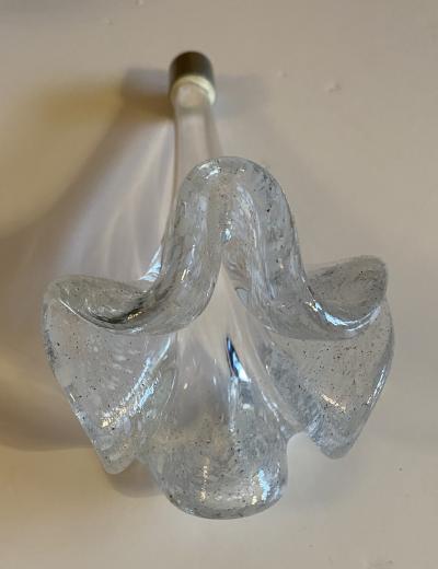 Venini Manufacture Mid Century Flush Mounted Sputnik Chandelier with Murano Glass Flowers