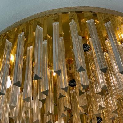 Venini Manufacture Monumental Triedro Chandelier by Venini Italy Mid 20th Century