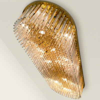 Venini Manufacture Monumental Triedro Chandelier by Venini Italy Mid 20th Century