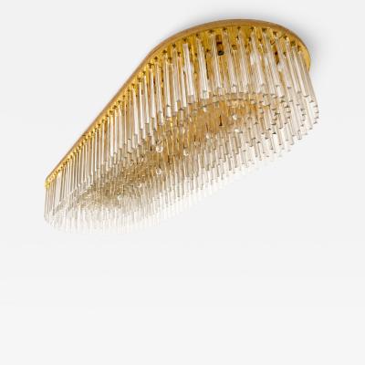 Venini Manufacture Monumental Triedro Chandelier by Venini Italy Mid 20th Century
