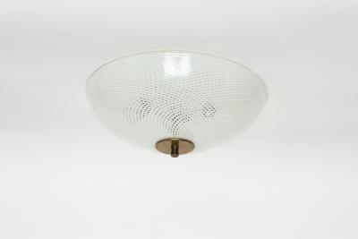 Venini Manufacture Venini attributed Murano glass flush mount ceiling light Italy circa 1960s