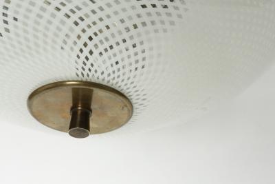 Venini Manufacture Venini attributed Murano glass flush mount ceiling light Italy circa 1960s