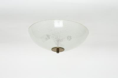 Venini Manufacture Venini attributed Murano glass flush mount ceiling light Italy circa 1960s