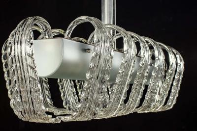 Venini Murano Glass Elegant Art Deco Chandelier Attributed to Tommaso Buzzi 1930