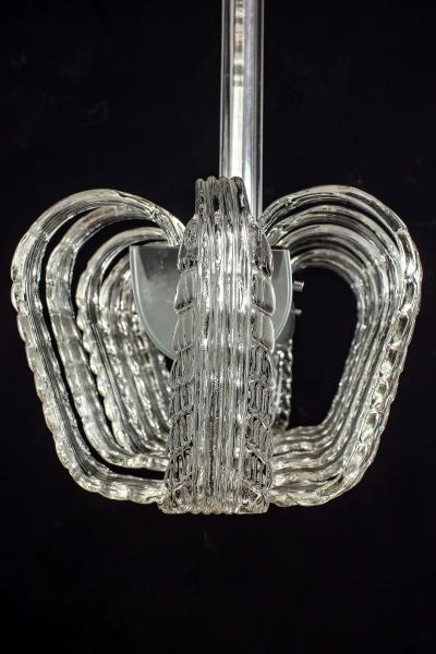Venini Murano Glass Elegant Art Deco Chandelier Attributed to Tommaso Buzzi 1930