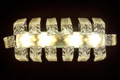 Venini Murano Glass Elegant Art Deco Chandelier Attributed to Tommaso Buzzi 1930