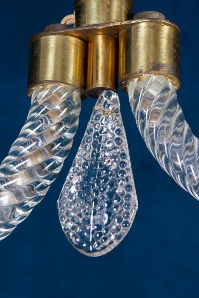 Venini Reticello Elegant Murano Glass Lanterns or Pendants 1940s