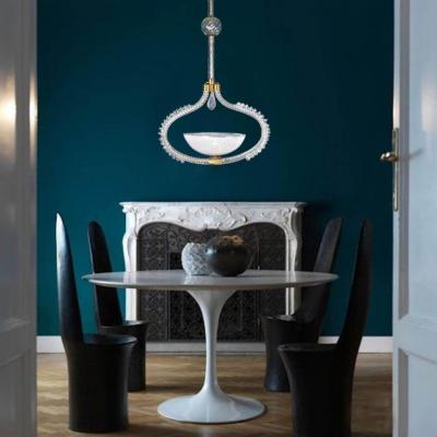 Venini Reticello Elegant Murano Glass Lanterns or Pendants 1940s