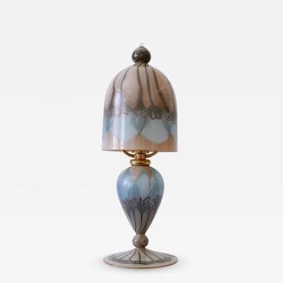 Vera Walther Lovely Vintage Art Glass Table Lamp by Vera Walther Germany 1980s