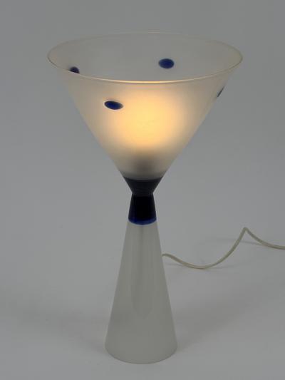 Vera Walther Rare and Lovely Vintage Art Glass Table Lamp by Vera Walther Germany 1980s