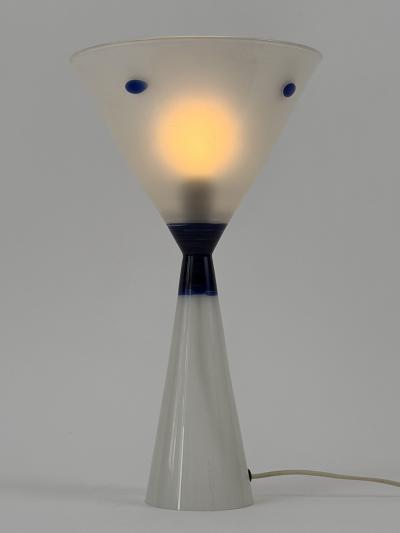 Vera Walther Rare and Lovely Vintage Art Glass Table Lamp by Vera Walther Germany 1980s