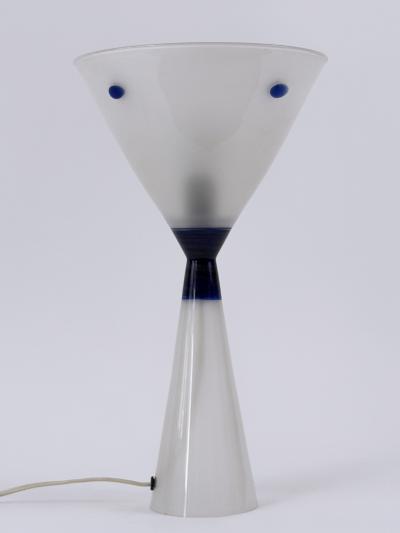 Vera Walther Rare and Lovely Vintage Art Glass Table Lamp by Vera Walther Germany 1980s