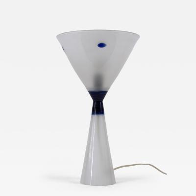 Vera Walther Rare and Lovely Vintage Art Glass Table Lamp by Vera Walther Germany 1980s