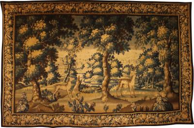 Verdure Tapestry From Flanders From The 17th Century
