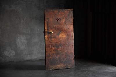 Vernacular Folk Art Pine Door Hautes Alpes France 19th Century