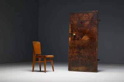 Vernacular Folk Art Pine Door Hautes Alpes France 19th Century