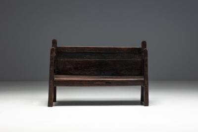 Vernacular Folk Art Wooden Bench Europe 19th Century