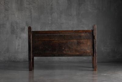 Vernacular Folk Art Wooden Bench Europe 19th Century